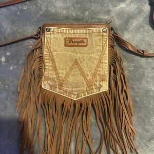 Wrangler Jean Pocket Fringe Crossbody Bag